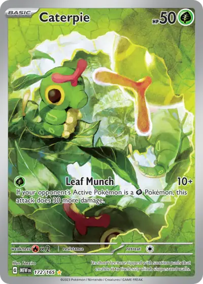 Caterpie 172/165, 151, illustrated by Teeziro