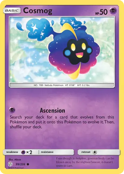 Cosmog 99/236, Cosmic Eclipse, illustrated by Mizue