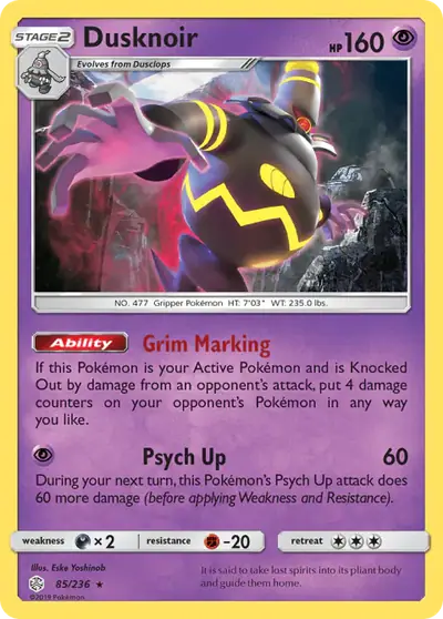 Dusknoir 85/236, Cosmic Eclipse, illustrated by Eske Yoshinob