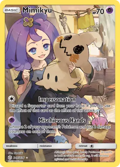 Mimikyu 245/236, Cosmic Eclipse, illustrated by You Iribi