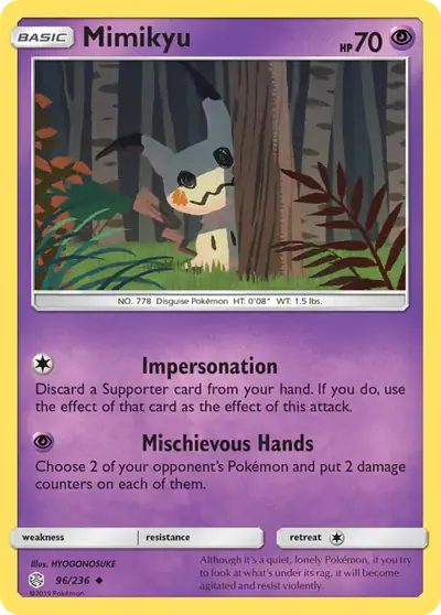 Mimikyu 96/236, Cosmic Eclipse, illustrated by HYOGONOSUKE