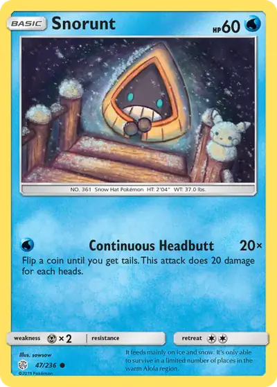 Snorunt 47/236, Cosmic Eclipse, illustrated by sowsow