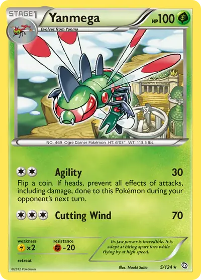 Yanmega 5/124, Dragons Exalted, illustrated by Naoki Saito