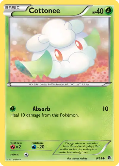 Cottonee 9/098, Emerging Powers, illustrated by Atsuko Nishida