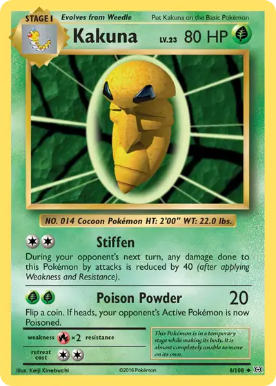 Kakuna 6/108, Evolutions, illustrated by Keiji Kinebuchi