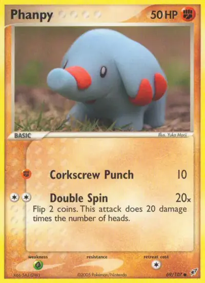 Phanpy 69/107, EX Deoxys, illustrated by Yuka Morii