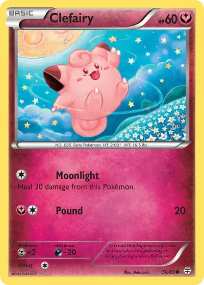 Clefairy 50/083, Generations, illustrated by Shibuzoh.