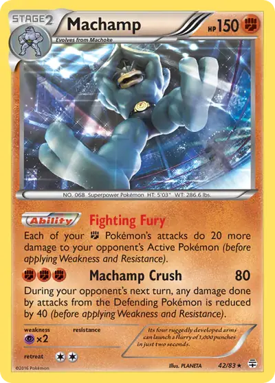 Machamp 42/083, Generations, illustrated by PLANETA