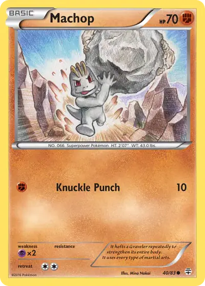 Machop 40/083, Generations, illustrated by Mina Nakai