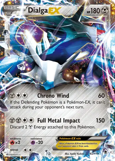 Dialga-EX 62/119, Phantom Forces, illustrated by Ayaka Yoshida