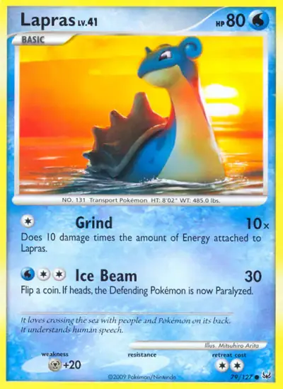 Lapras 79/127, Platinum Base, illustrated by Mitsuhiro Arita