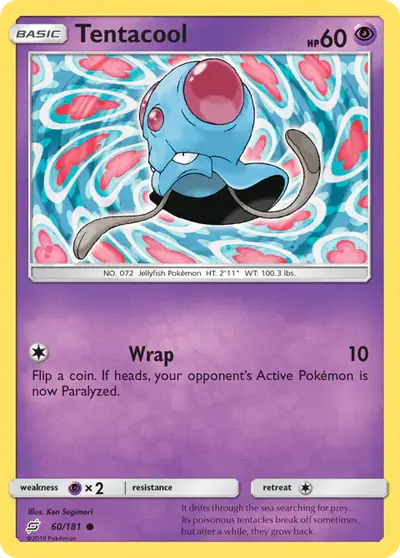 Tentacool 60/181, Team Up, illustrated by Ken Sugimori